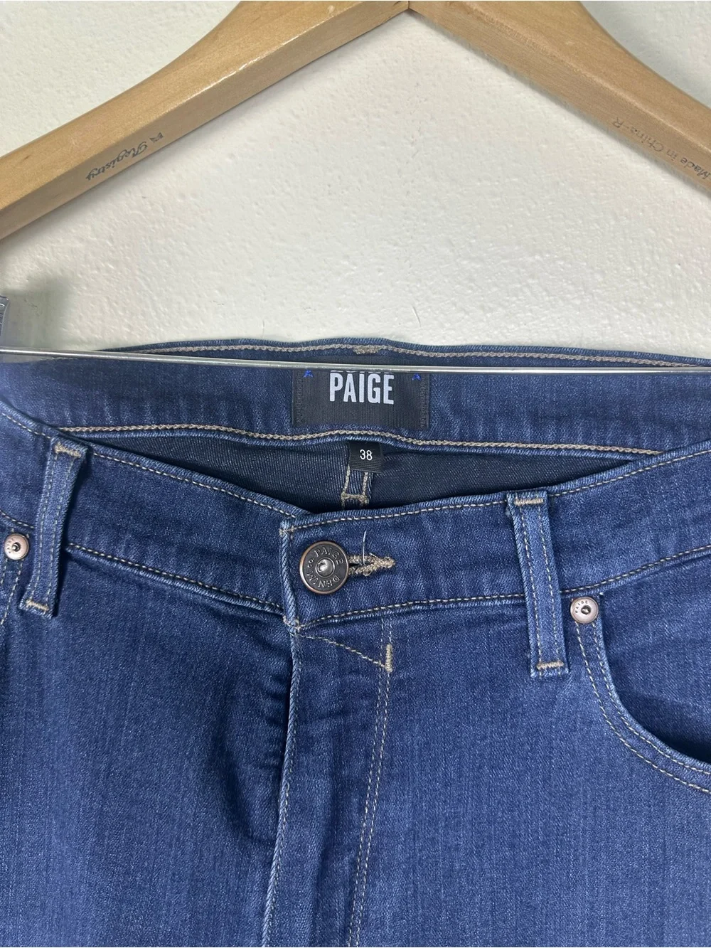 PAIGE Men 38 Classic Federal Slim Straight Denim Blue Jean